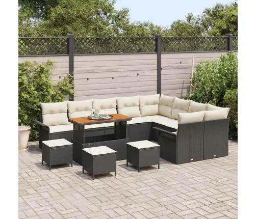 Aia Diivanikomplekt 13 Pcs Must Polürotang Aia Diivanikomplekt 13 Pcs Must Polürotang