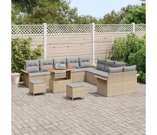 Aia Diivanikomplekt Padjaga 13 Pcs Beež Polürotang