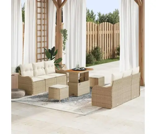 Aia Diivanikomplekt Padjaga 9 Pcs Beež Polürotang