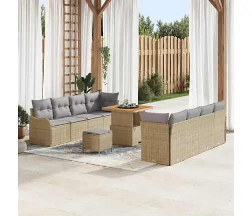 Aia Diivanikomplekt 11 Pcs Beež Polürotang