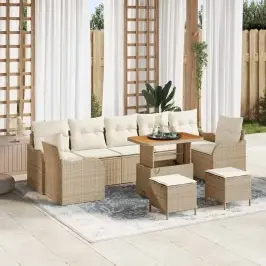 Aia Diivanikomplekt 10 Pcs Beež Polürotang