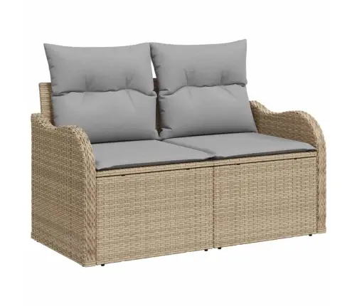 Sodo Sofų Rinkinys 8 Pcs Smėlio Poliratanas