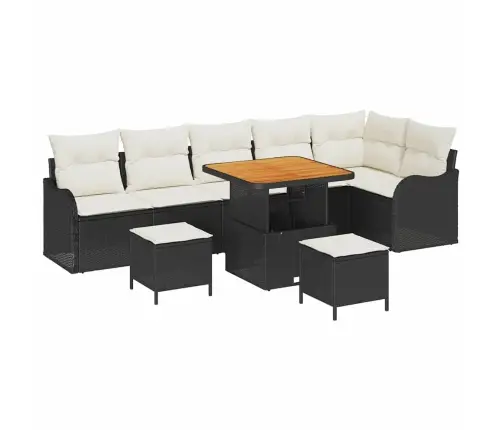 Aia Diivanikomplekt 9 Pcs Must Polürotang