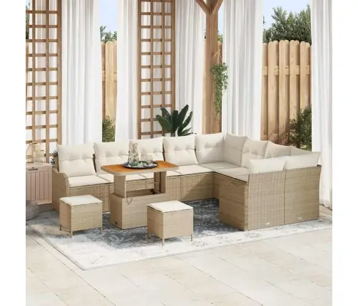 Aia Diivanikomplekt Padjaga 12 Pcs Beež Polürotang