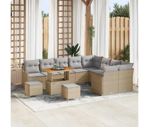 Aia Diivanikomplekt Padjaga 12 Pcs Beež Polürotang