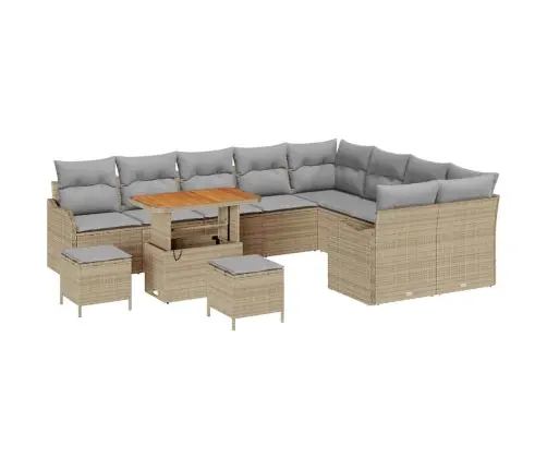 Aia Diivanikomplekt Padjaga 12 Pcs Beež Polürotang