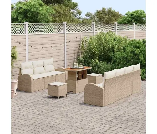 Aia Diivanikomplekt Padjaga 10 Pcs Beež Polürooster