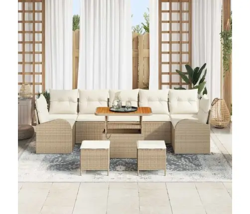 Aia Diivanikomplekt Padjaga 10 Pcs Beež Polürooster