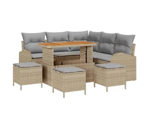 Aia Diivanikomplekt Padjaga 9 Pcs Beež Polürotang