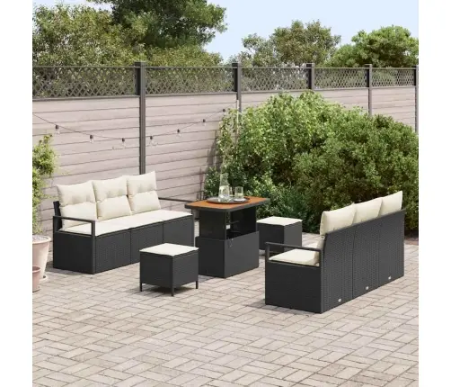 Aia Diivanikomplekt Padjaga 9 Pcs Must Polürooster Aia Diivanikomplekt Padjaga 9 Pcs Must Polürooster