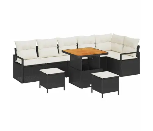 Aia Diivanikomplekt Padjaga 9 Pcs Must Polürooster