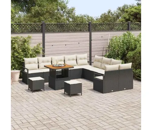 Aia Diivanikomplekt Padjaga 13 Pcs Must Polürooster