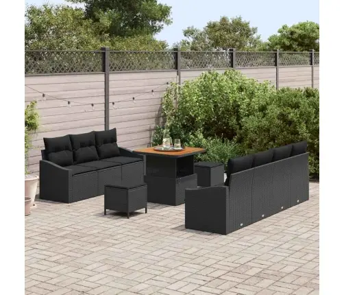 Aia Diivanikomplekt Padjaga 10 Pcs Must Polürooster Aia Diivanikomplekt Padjaga 10 Pcs Must Polürooster