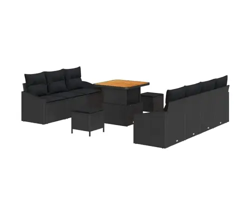 Aia Diivanikomplekt Padjaga 10 Pcs Must Polürooster Aia Diivanikomplekt Padjaga 10 Pcs Must Polürooster