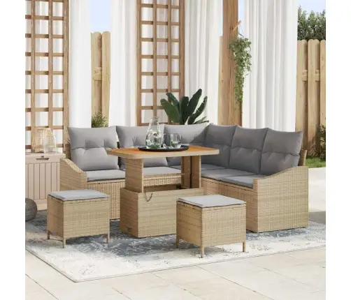 Aia Diivanikomplekt Padjaga 8 Pcs Beež Polürooster