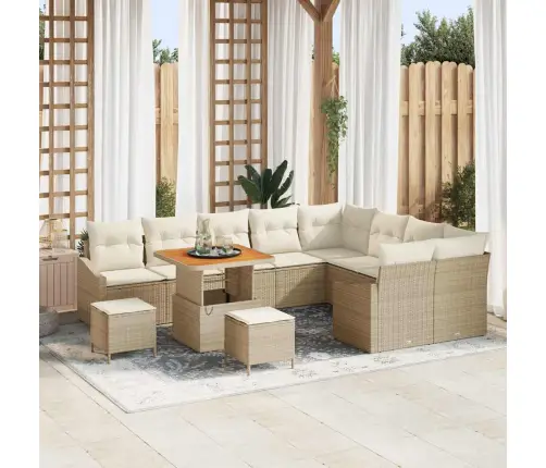 Aia Diivanikomplekt Padjaga 12 Pcs Beež Polürotang