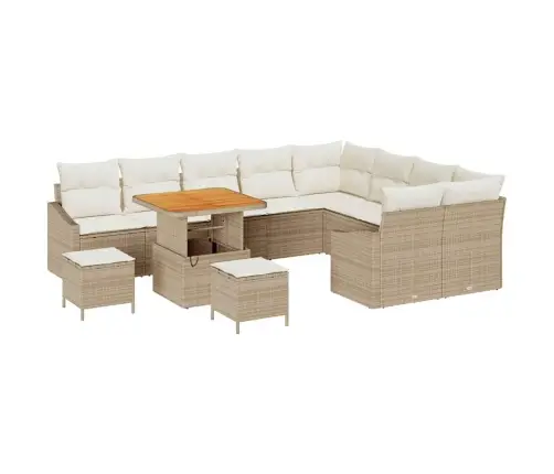 Aia Diivanikomplekt Padjaga 12 Pcs Beež Polürotang