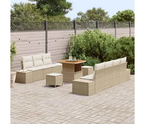 Aia Diivanikomplekt Padjaga 10 Pcs Beež Polürotang