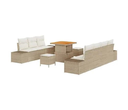 Aia Diivanikomplekt Padjaga 10 Pcs Beež Polürotang