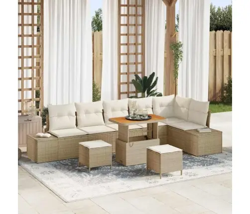 Aia Diivanikomplekt Padjaga 9 Pcs Beež Polürooster