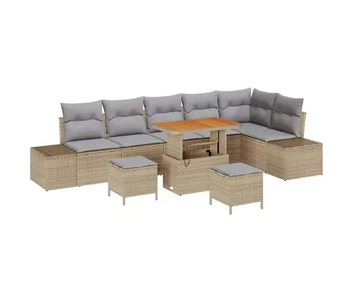 Aia Diivanikomplekt Padjaga 9 Pcs Beež Polürotang