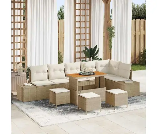 Aia Diivanikomplekt Padjaga 10 Pcs Beež Polürooster