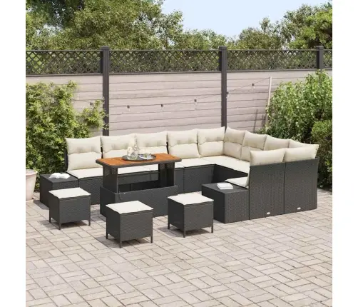 Aia Diivanikomplekt Ladustamisega 13 Pcs Must Polürooster