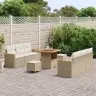 Aia Diivanikomplekt 9 Pcs Beež Polürotang