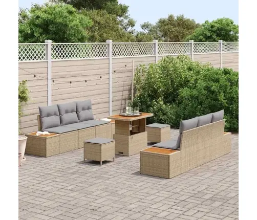 Aia Diivanikomplekt 9 Pcs Beež Polürotang