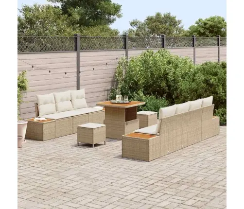 Aia Diivanikomplekt 10 Pcs Beež Polürotang