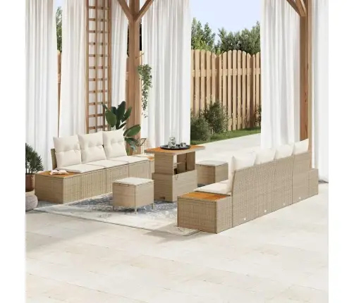 Aia Diivanikomplekt Padjaga 10 Pcs Beež Polürooster