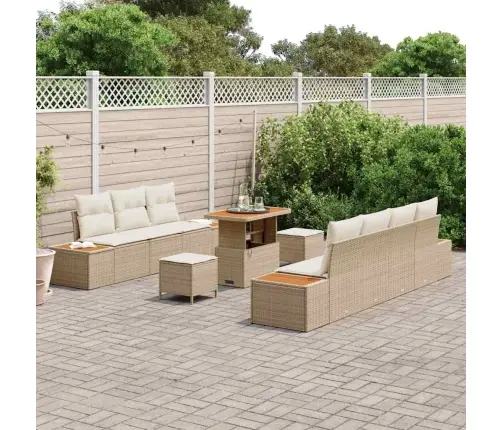 Aia Diivanikomplekt Padjaga 10 Pcs Beež Polürooster