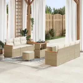 Aia Diivanikomplekt 10 Pcs Beež Polürotang