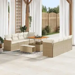 Aia Diivanikomplekt 11 Pcs Beež Polürotang