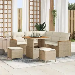 Aia Diivanikomplekt 8 Pcs Beež Polürotang