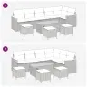 Aia Diivanikomplekt 10 Pcs Must Polürotang