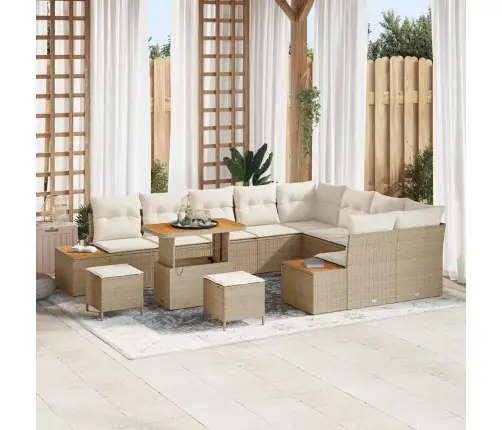 Aia Diivanikomplekt 12 Pcs Beež Polürotang