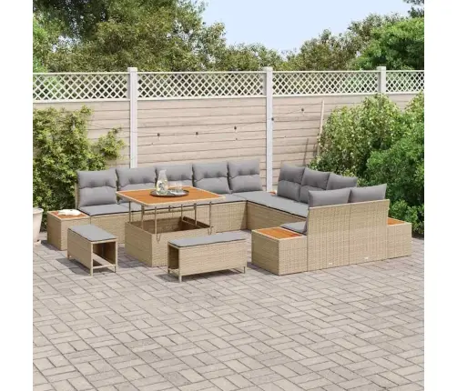 Aia Diivanikomplekt 13 Pcs Beež Polürotang