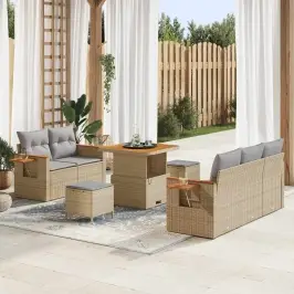 Aia Diivanikomplekt 8 Pcs Beež Polürotang