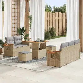 Aia Diivanikomplekt 8 Pcs Beež Polürotang