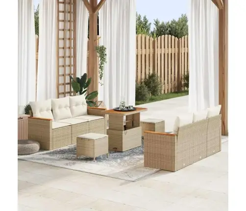 Aia Diivanikomplekt 9 Pcs Beež Polürotang