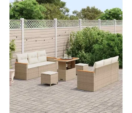 Aia Diivanikomplekt 9 Pcs Beež Polürotang