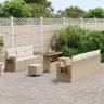 Aia Diivanikomplekt 10 Pcs Beež Polürotang