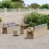 Aia Diivanikomplekt 10 Pcs Beež Polürotang