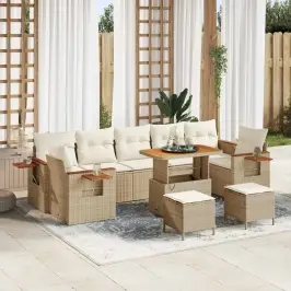 Aia Diivanikomplekt 10 Pcs Beež Polürotang