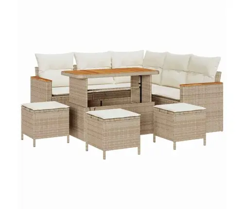 Aia Diivanikomplekt Padjaga 9 Pcs Beež Polürooster