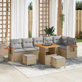 Aia Diivanikomplekt 9 Pcs Beež Polürotang