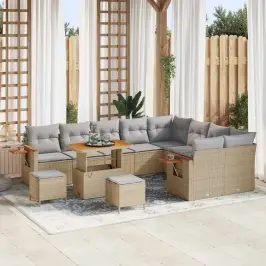 Aia Diivanikomplekt 12 Pcs Beež Polürotang