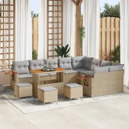 Aia Diivanikomplekt 13 Pcs Beež Polürotang