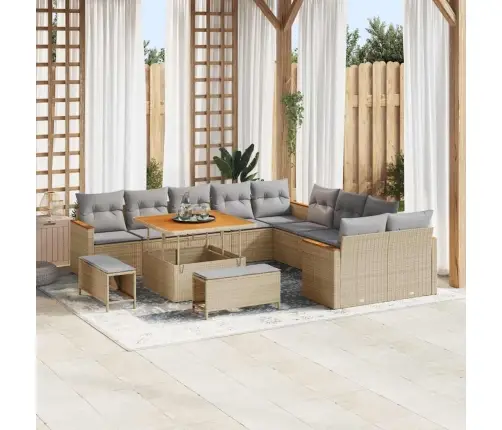 Aia Diivanikomplekt 13 Pcs Beež Polürotang